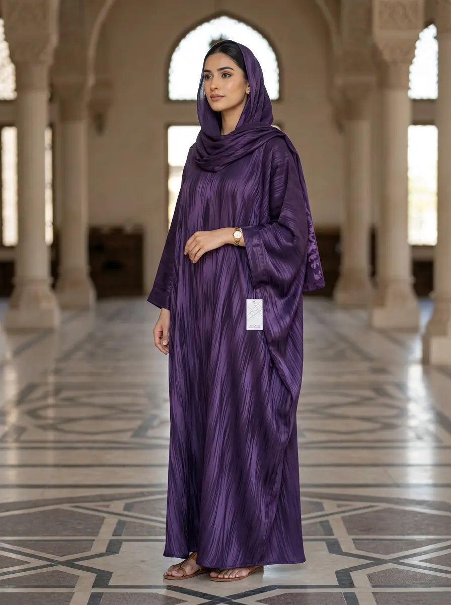 Amna Abaya - Deep Plum