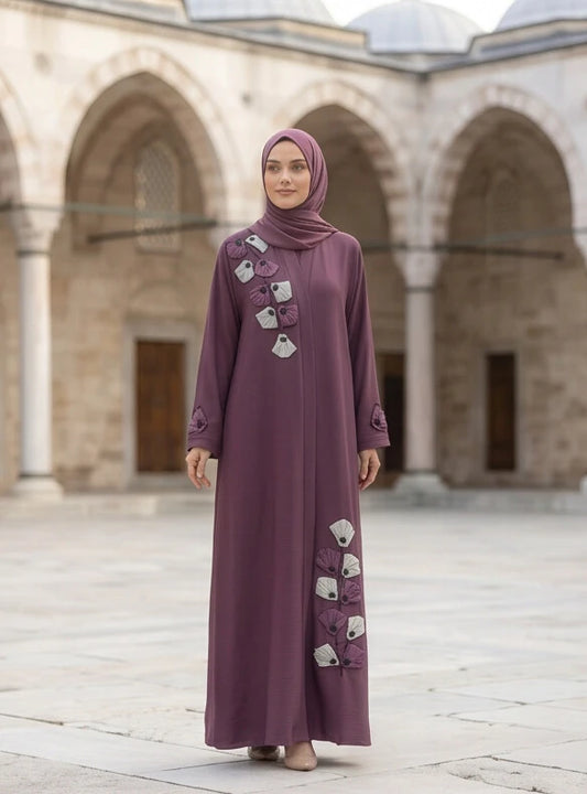Barakah Abaya - front view, full length modest abaya