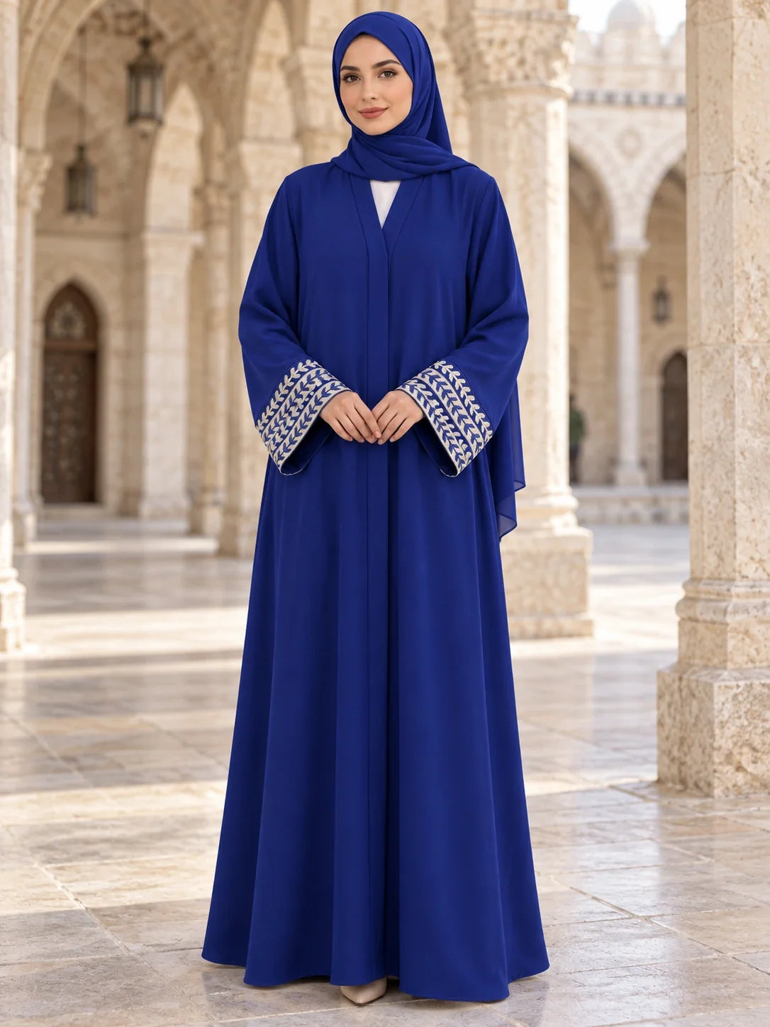 Zarnish Abaya in Royal Blue