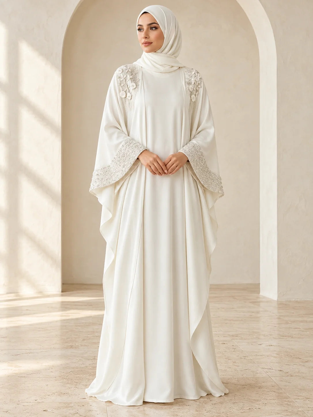 Aatika Abaya in White