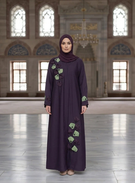 Afiya Abaya - front view, full length modest abaya
