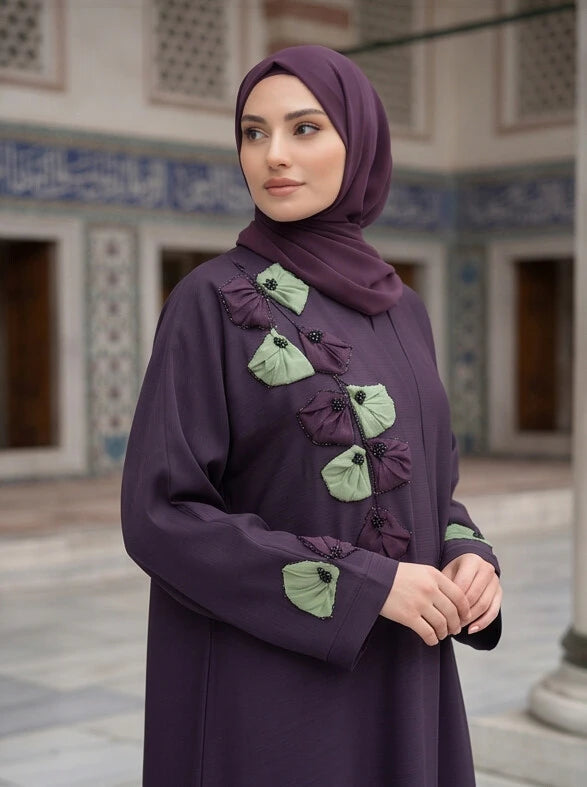Afiya Abaya - close up fabric texture