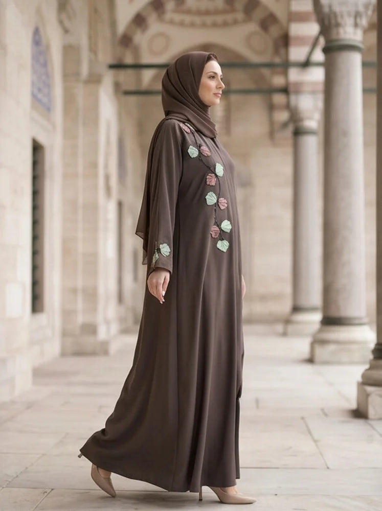 Afsaana Abaya - front view, full length modest abaya