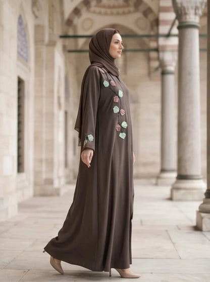 Afsaana Abaya - front view, full length modest abaya