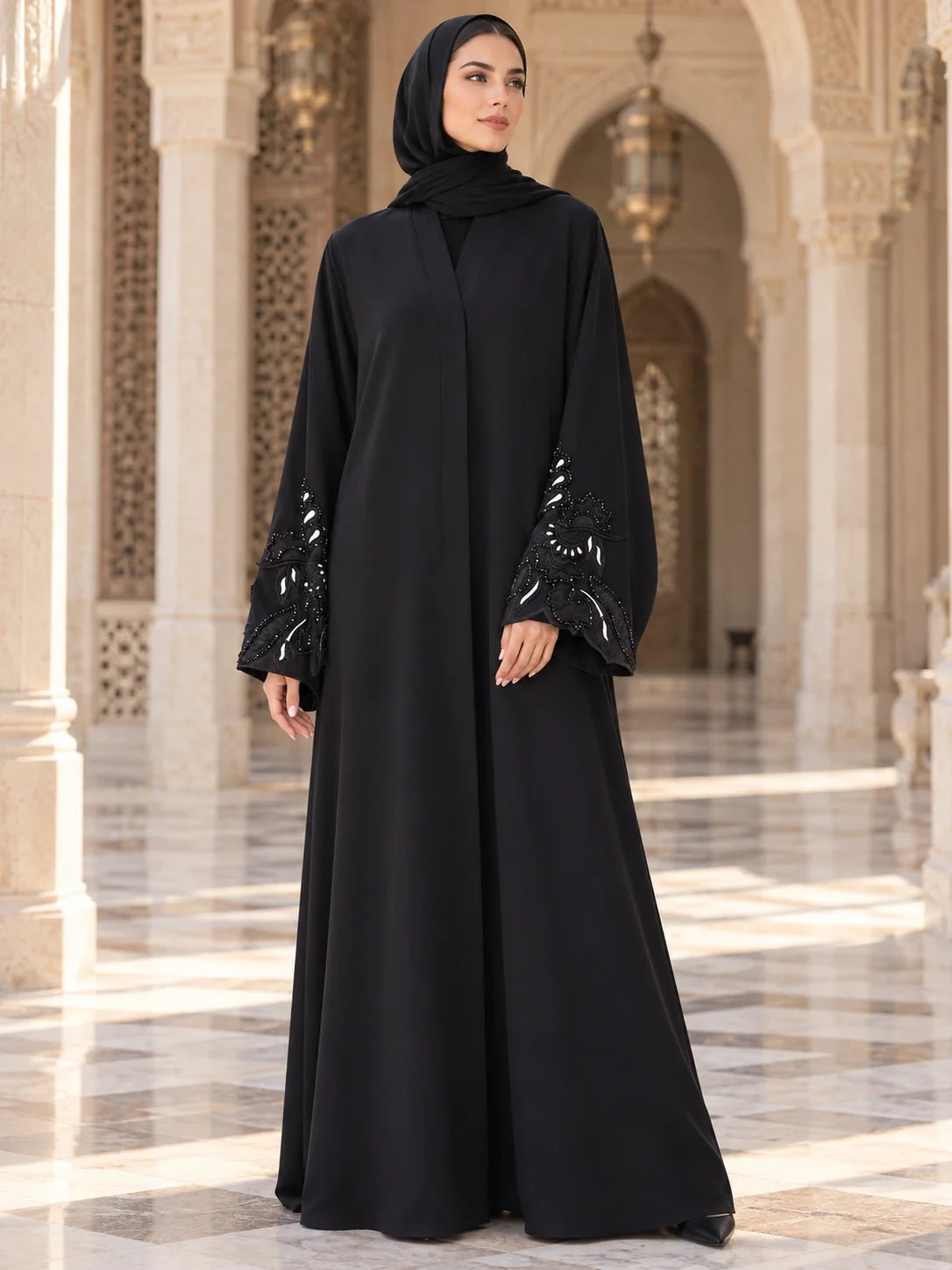 Ayzal Abaya in Black