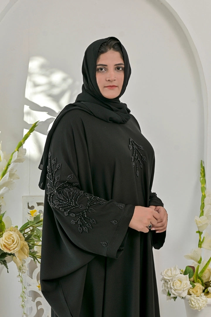 Premium Hand Work Zoom Nida Fabric Abaya With Pocket And dupatta