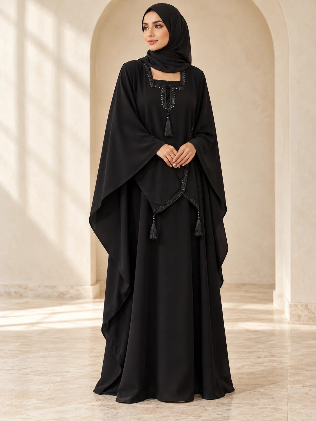 Chandni Abaya in Black (alternate view)
