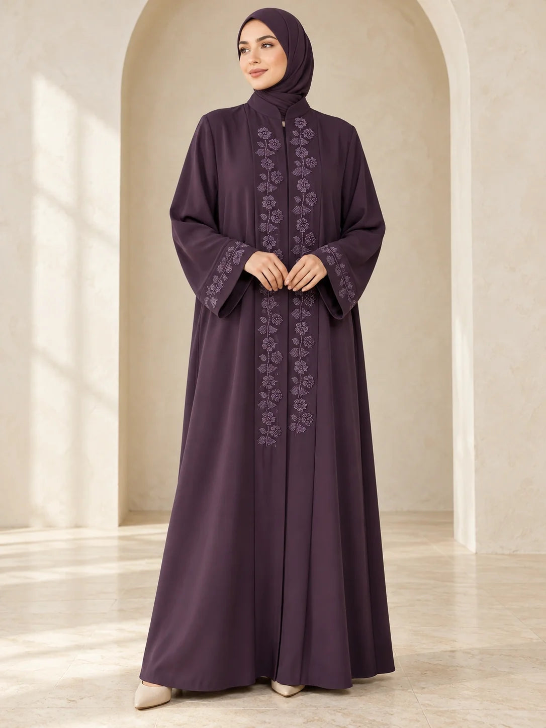 Gulafsha Abaya in Purple