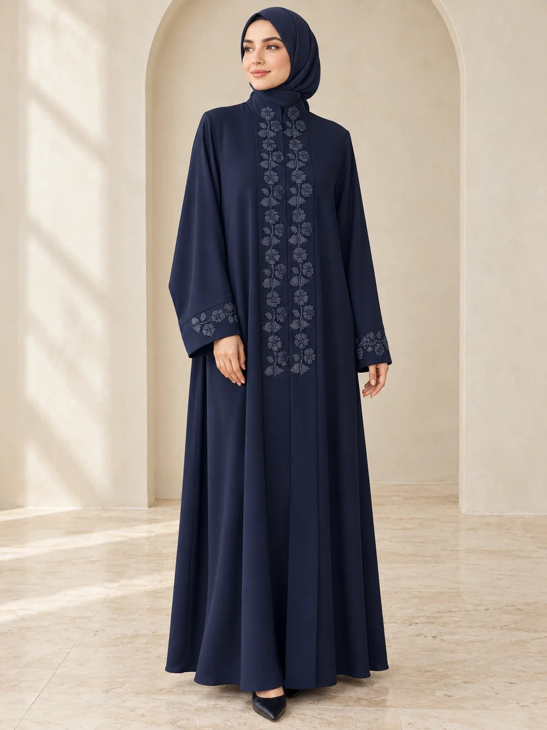 Gulafsha Abaya in Navy