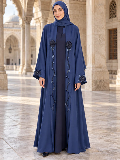 Gulbahar Abaya in Navy