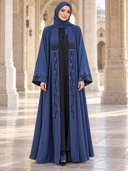 Gulbahar Abaya in Denim Blue