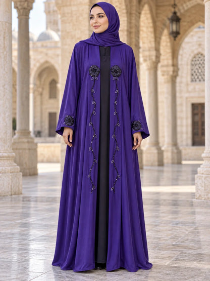 Gulbahar Abaya in Violet