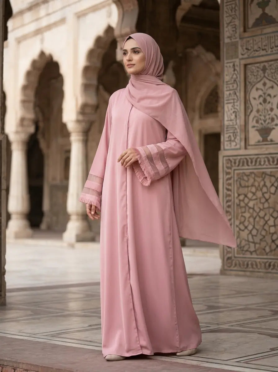 Hania Abaya - Muted Blush Pink (dusty rose)