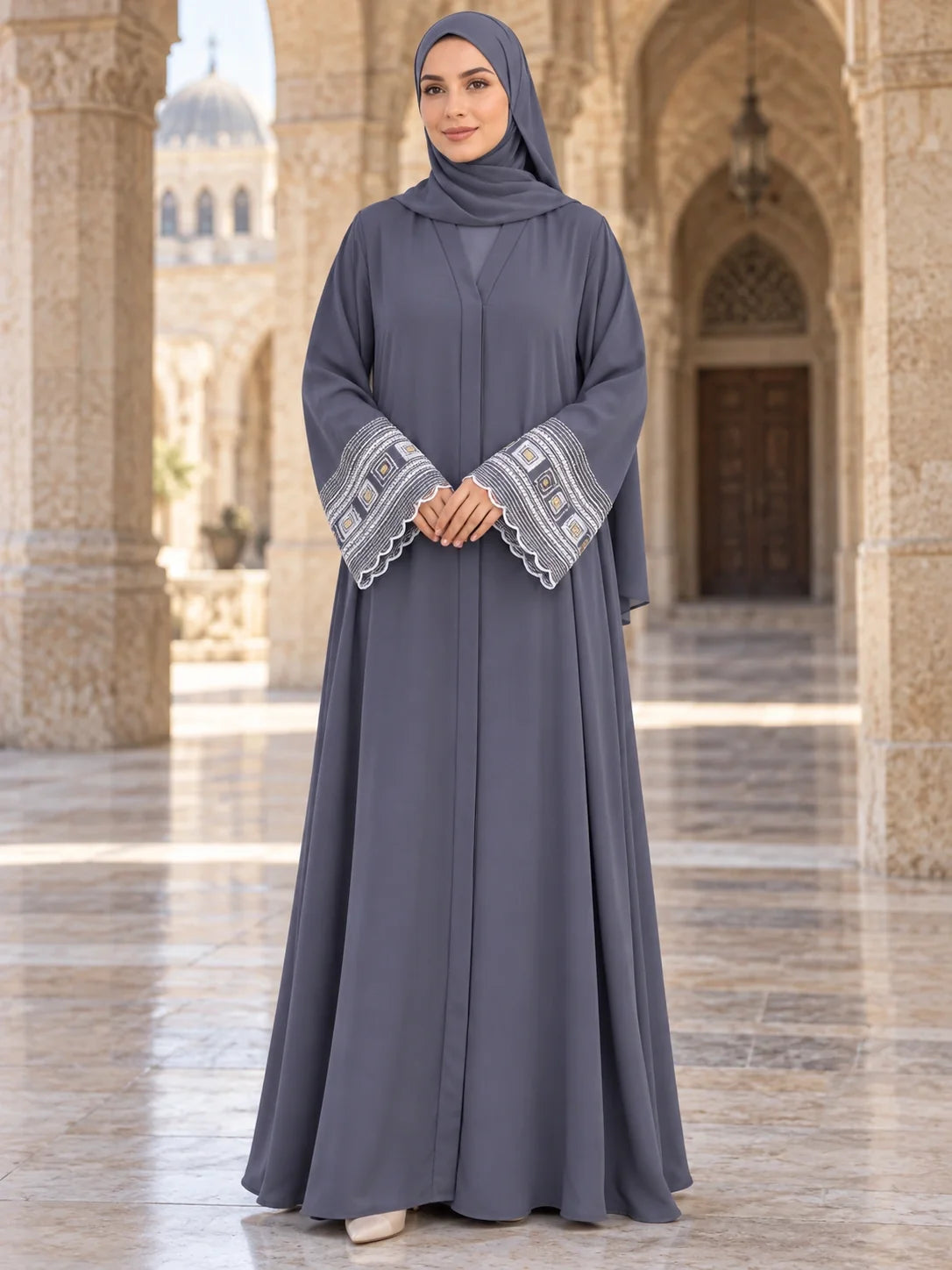 Hurmat Abaya in Slate Grey