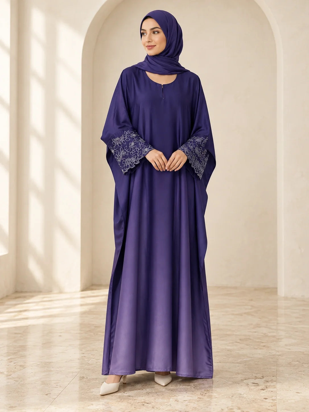 Jawahir Abaya in Indigo Ombre