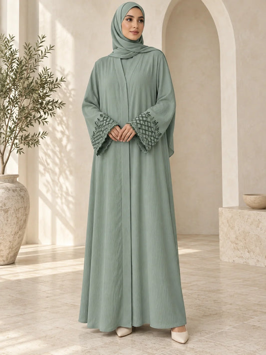 Jaweria Abaya in Sage Green
