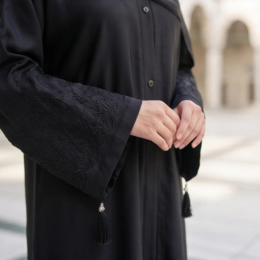 Khadija Abaya - styled with hijab