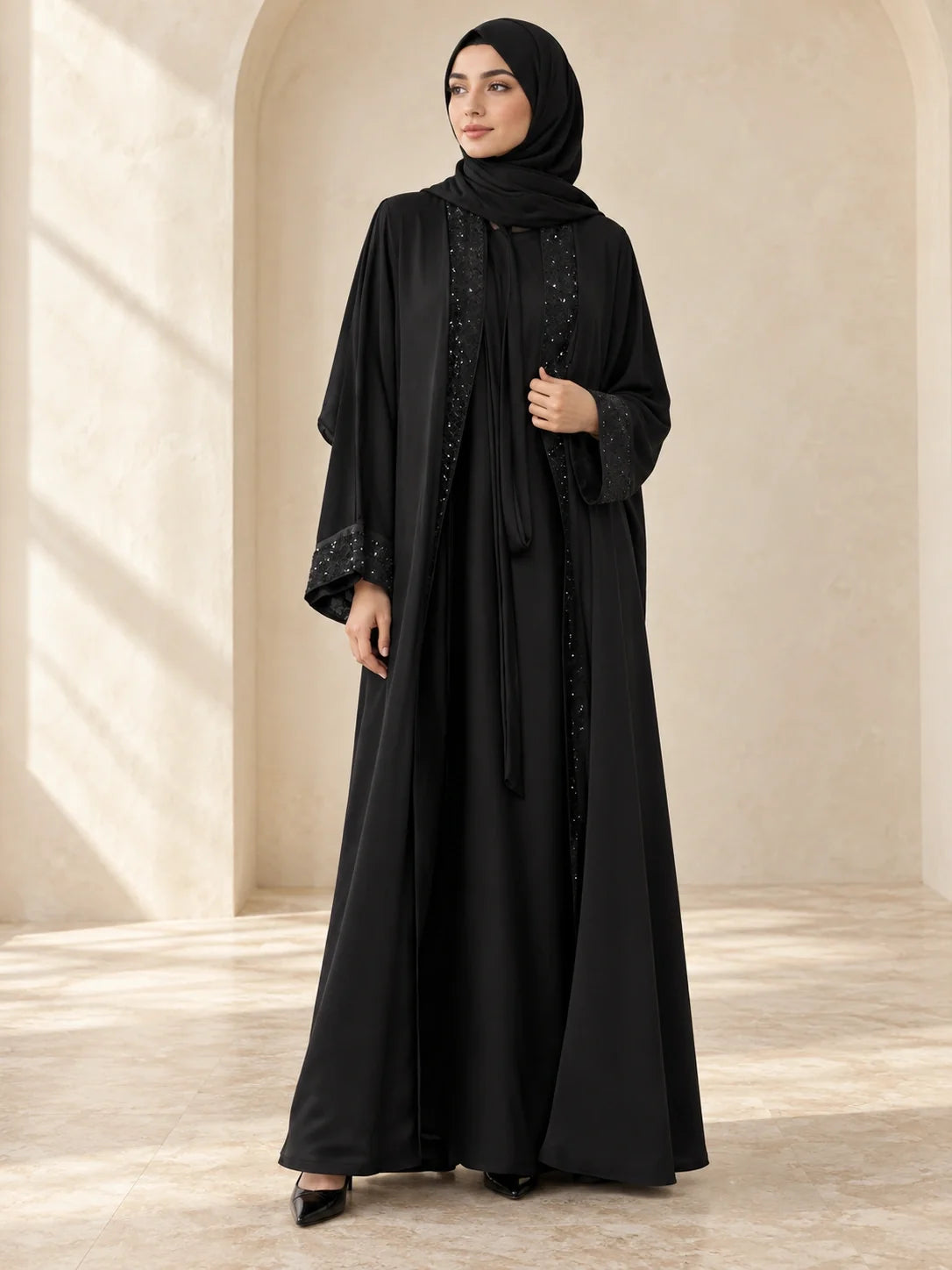 Lamisa Abaya in Black (alternate view)