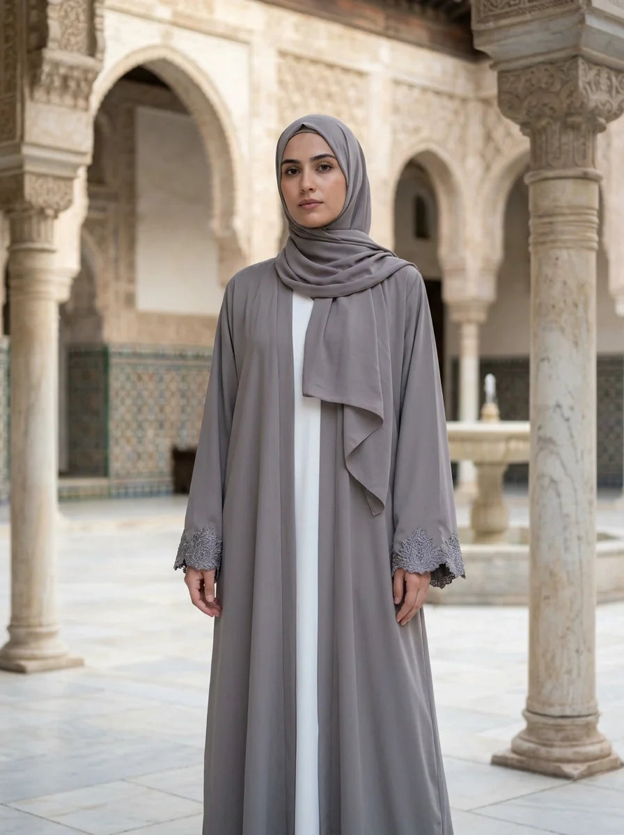 Mahjabeen Abaya - Grey