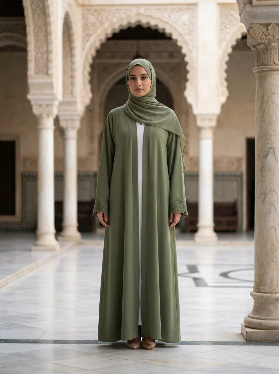 Mahjabeen Abaya - Sage Green