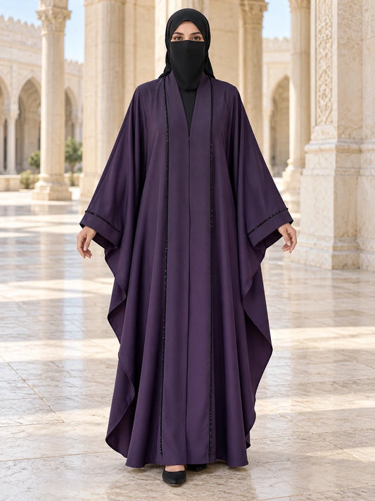 Mahlaqa Abaya in Purple