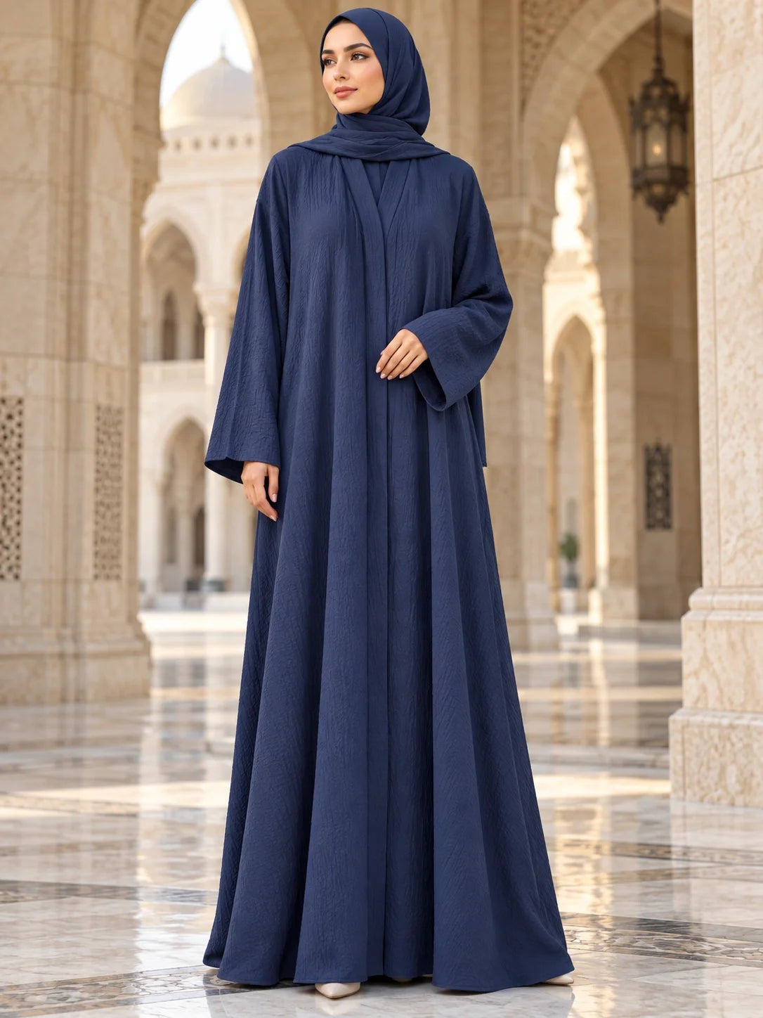 Marjaan Abaya in Navy