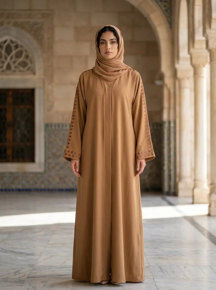 Meherbano Abaya - Warm Camel / Golden Beige