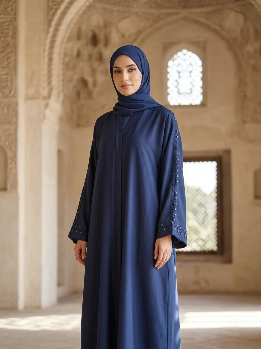 Meherbano Abaya - Deep Navy / Midnight Blue