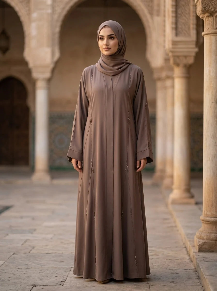Nawal Abaya - Taupe/Mocha