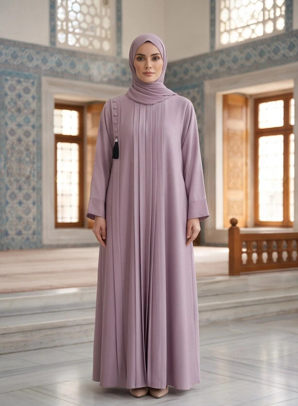 Nayel Abaya - front view, full length modest abaya