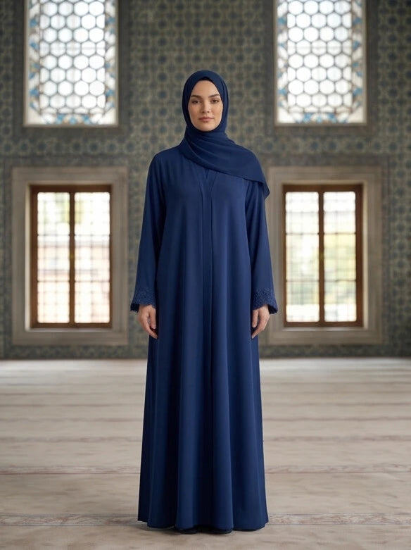 Noelle Abaya - front view, full length modest abaya