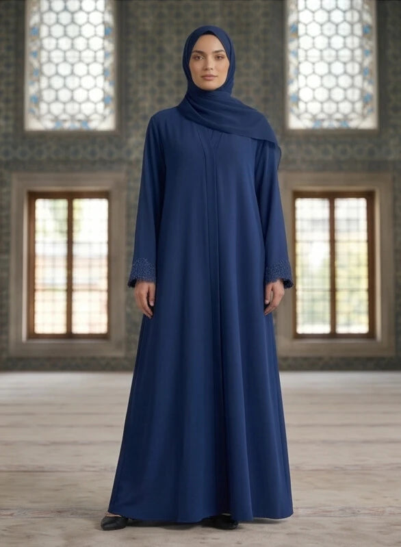 Noelle Abaya - full length rear view