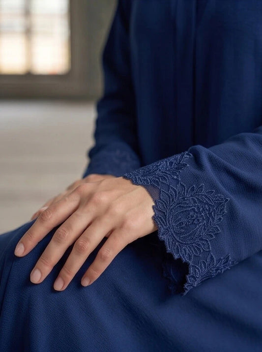 Noelle Abaya - neckline and upper bodice detail