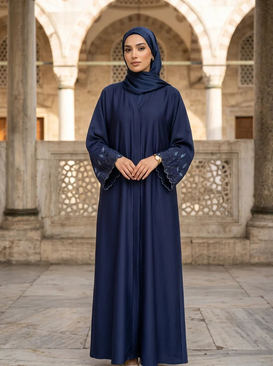 Noor Abaya - Navy Blue