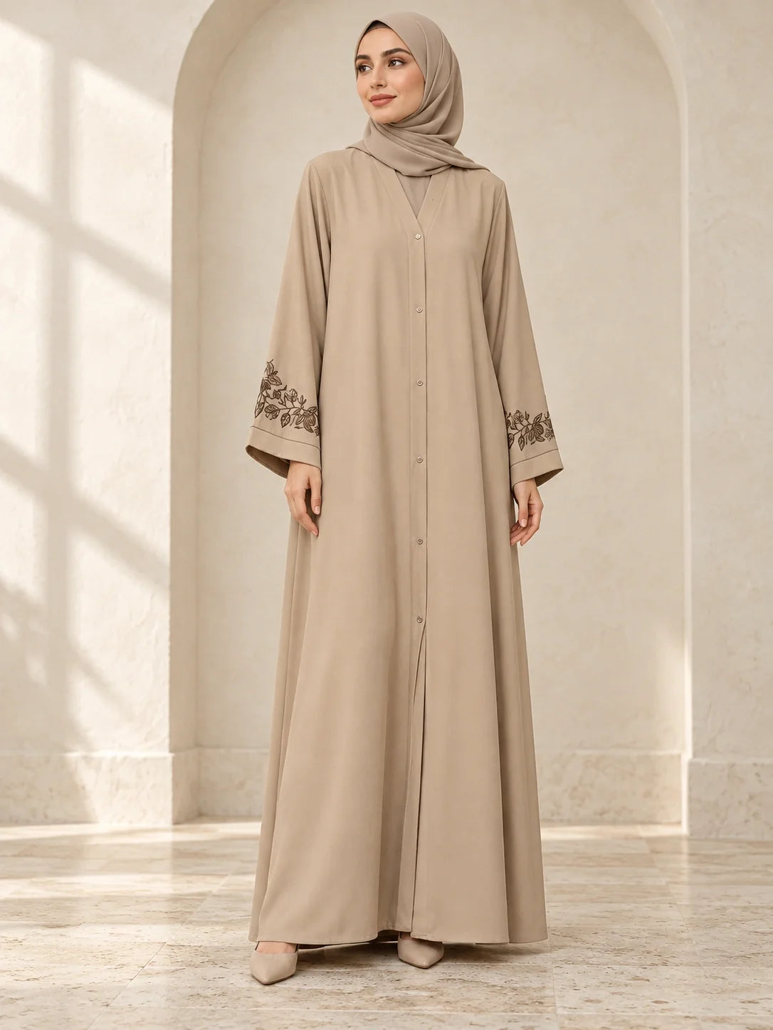 Orooj Abaya in Beige