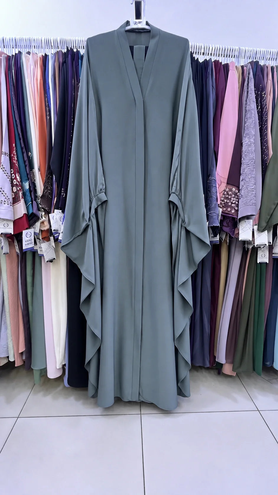 Parizaad Abaya in Slate Teal product shot
