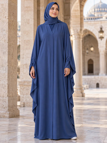 Parizaad Abaya in Denim Blue