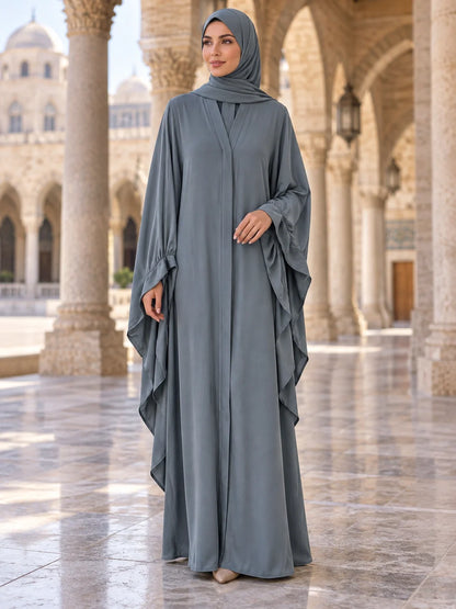 Parizaad Abaya in Slate Teal