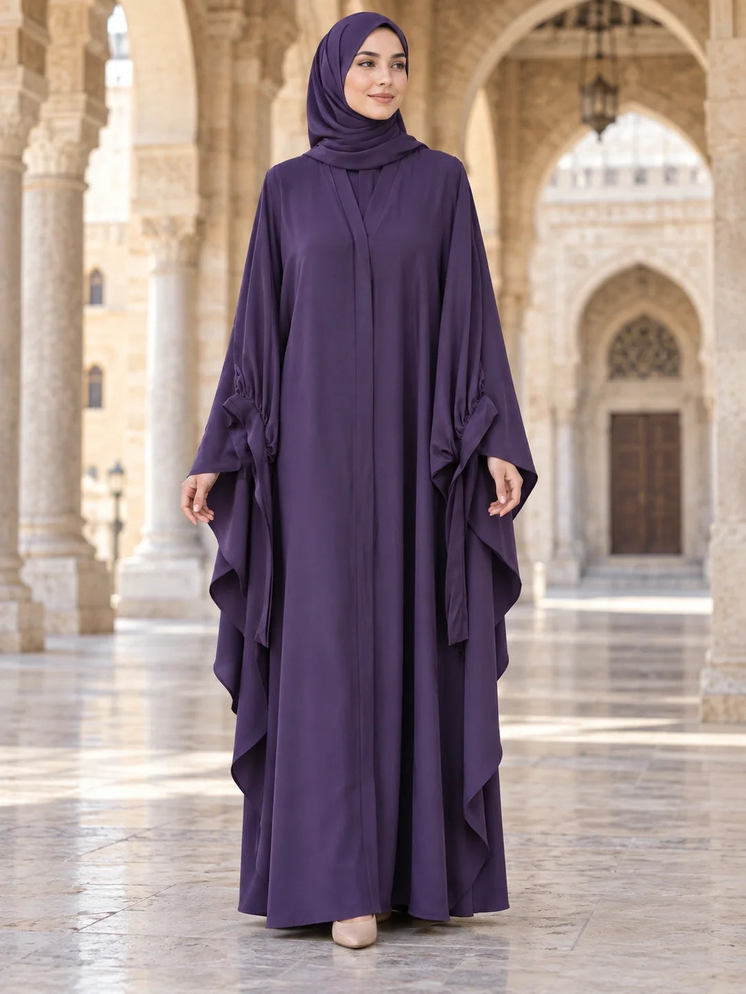 Parizaad Abaya in Purple