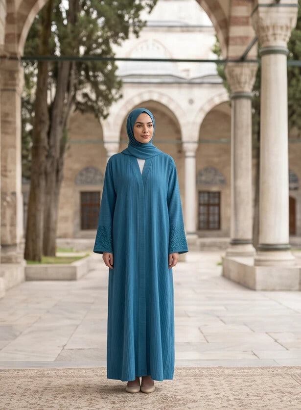 Rahma Abaya - front view, full length modest abaya