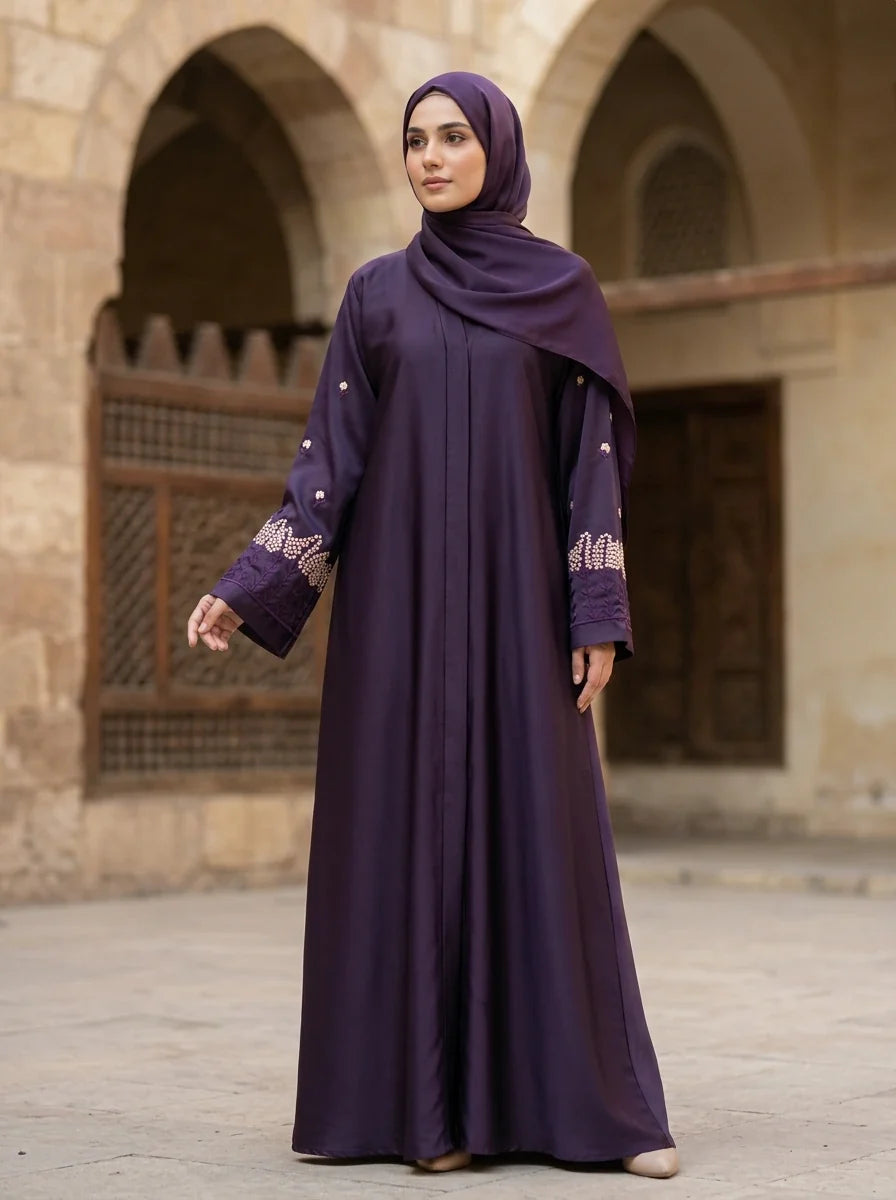 Rania Abaya - Plum / Deep Wine