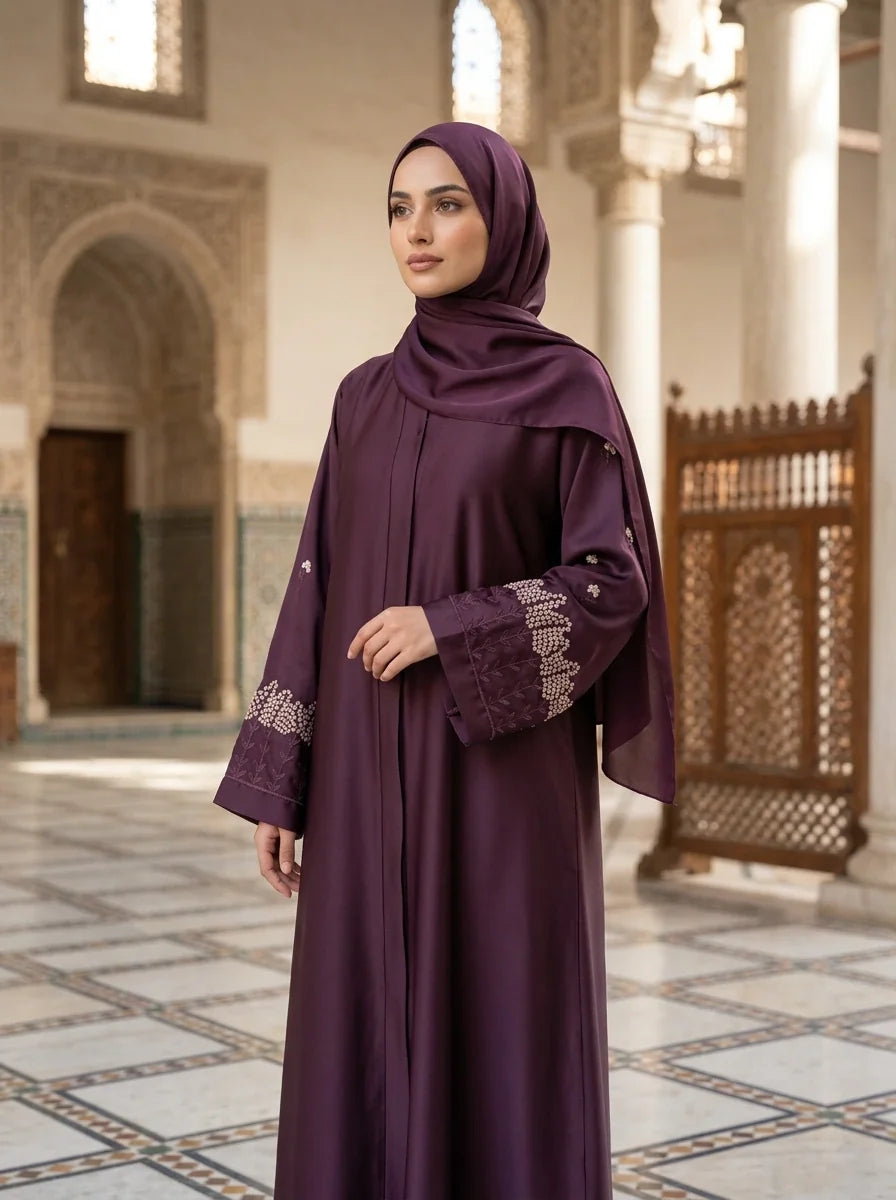 Rania Abaya - Plum / Deep Wine