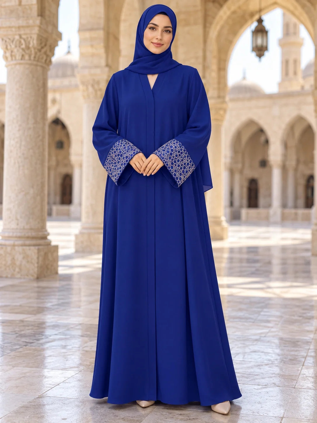 Rubab Abaya in Royal Blue