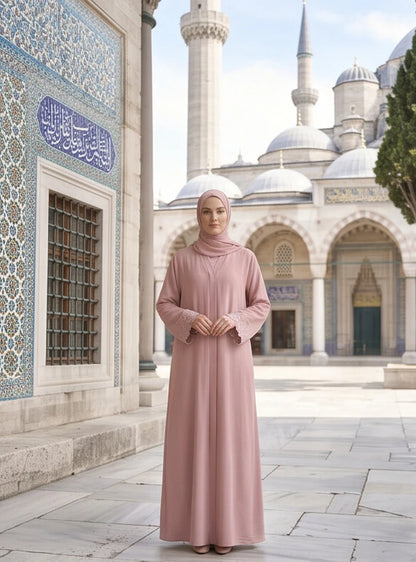 Rubina Abaya - front view, full length modest abaya