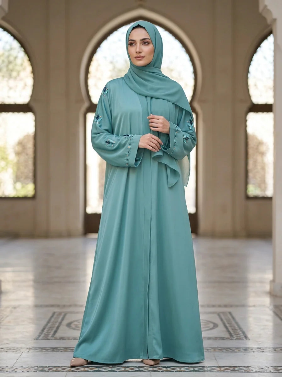 Sabahat Abaya - Mint/Teal