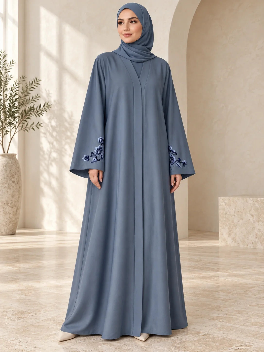 Safina Abaya in Slate Blue