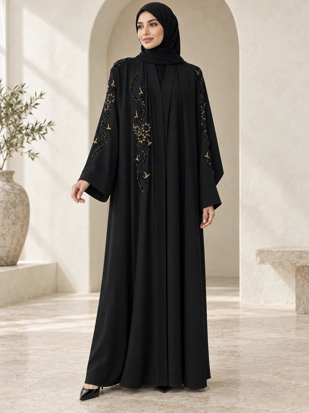 Saleha Abaya in Black
