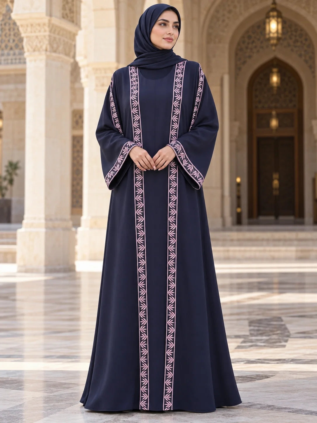 Sanabal Abaya in Navy