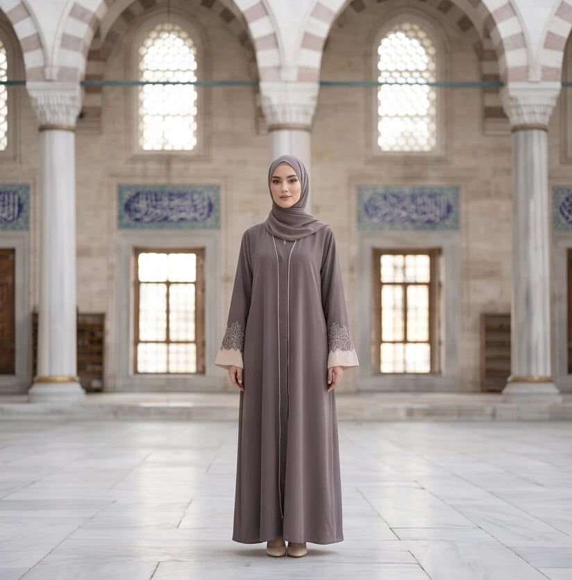 Sumayya Abaya - front view, full length modest abaya