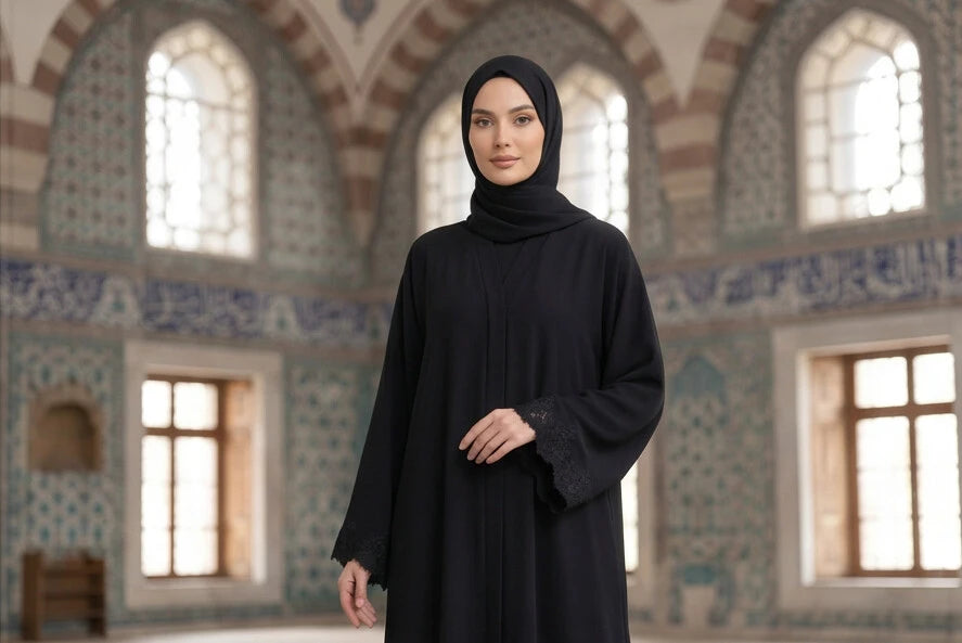 Sunaina Abaya - sleeve and cuff detail